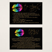 Rainbow Lips - Hoe aan te brengen Visitekaartjes (Voorkant /achterkant)