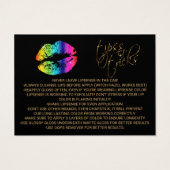Rainbow Lips - Hoe aan te brengen Visitekaartjes (Achterkant)