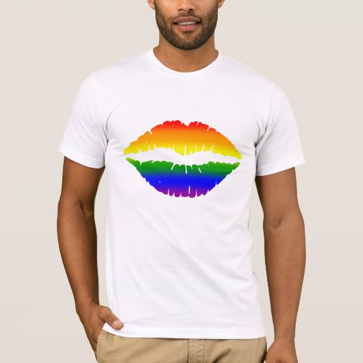 RAINBOW LIPS MOUTH T-SHIRS & TANKTOPS (Voorkant)
