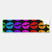 Rainbow Lips Pattern Bumpersticker (Voorkant)