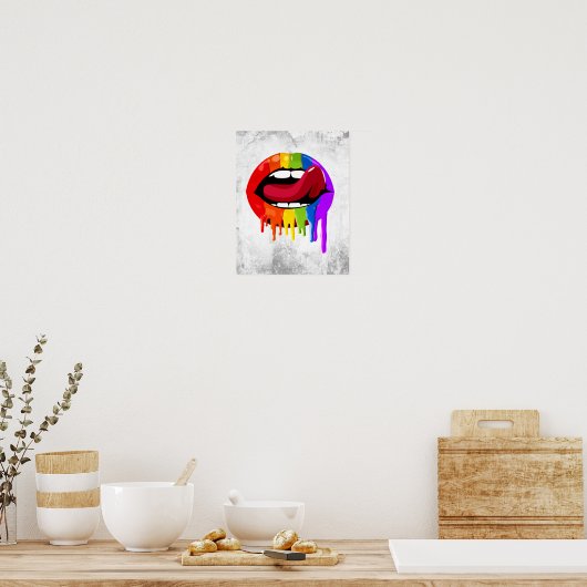 RAINBOW LIPS POSTER (Keuken)