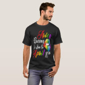 Rainbow Lips Queens are Born on April 10th Team Ar T-shirt (Voorkant volledig)