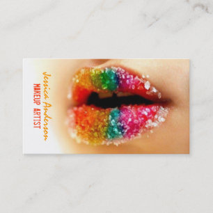 Rainbow Lipstick Makeup Artist Visitekaartje