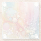 Rainbow Liquid Giet Cells Art Abstract Design Glazen Onderzetter (Achterkant)