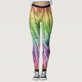 Rainbow Lite-emu gevederd Leggings (Voorkant)