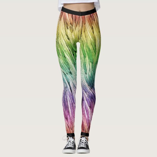 Rainbow Lite-emu gevederd Leggings (Voorkant)