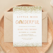 Rainbow Little Miss Onederful 1st Birthday Kaart