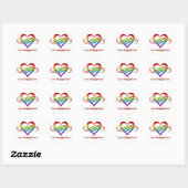 Rainbow Live Lach Liefde Ronde Sticker (Vel)