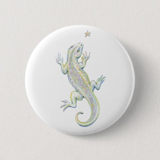 Rainbow Lizard Ronde Button 5,7 Cm (Voorkant)