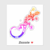 Rainbow Lizard Transparant Sticker (Vel)