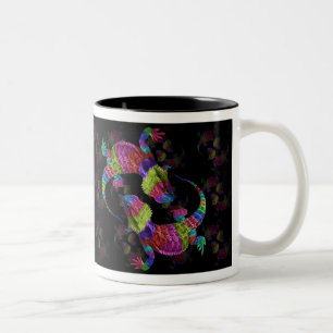 Rainbow Lizard Tweekleurige Koffiemok