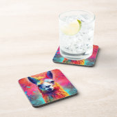 Rainbow Llama Bier Onderzetter (Rechterzijde)