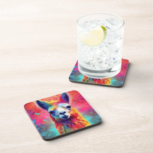 Rainbow Llama Bier Onderzetter (Rechterzijde)