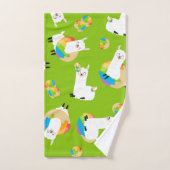 Rainbow Llama Donuts Kinder Schattige keukenset Bad Handdoek (Handdoek)