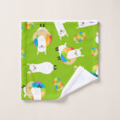 Rainbow Llama Donuts Kinder Schattige keukenset Bad Handdoek (Wasdoekje)