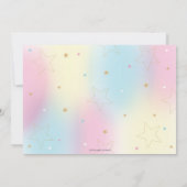 Rainbow Llama Fun Pool Party Birthday Girl Foto Bedankkaart (Achterkant)