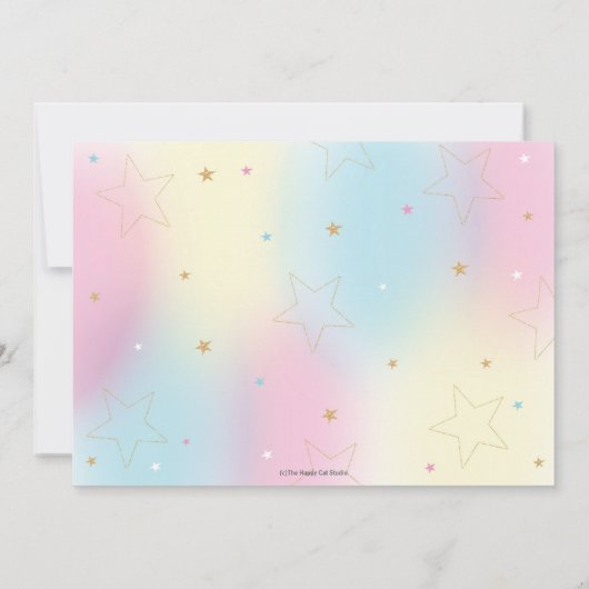 Rainbow Llama Fun Pool Party Birthday Girl Foto Bedankkaart (Achterkant)