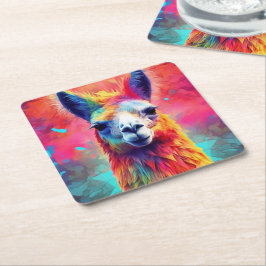 Rainbow Llama Kartonnen Onderzetters