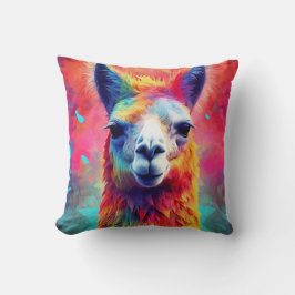 Rainbow Llama Kussen