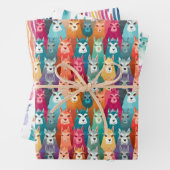 Rainbow Llama Party geschenk Wrap Set Inpakpapier Vel (In situ)