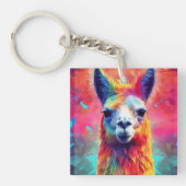 Rainbow Llama Sleutelhanger (voorkant)
