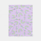 Rainbow Llamas Baby Blanket - Lavender Fleece Deken (Voorkant)