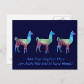Rainbow Llamas Briefkaart (Voorkant / Achterkant)