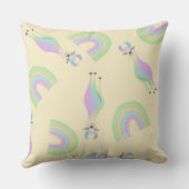 Rainbow Llamas Sierkussen - geel (Achterkant)