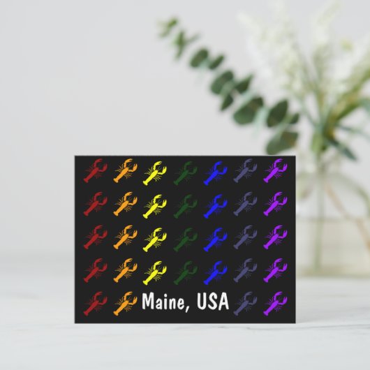 Rainbow Lobster Maine Briefkaart (Staand voorkant)