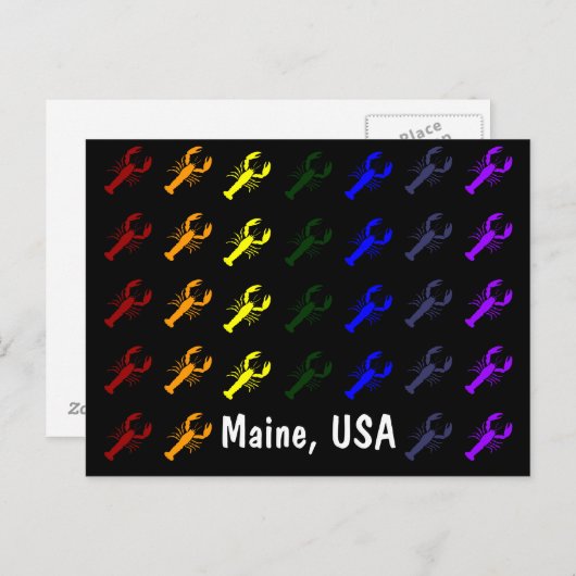 Rainbow Lobster Maine Briefkaart (Voorkant / Achterkant)