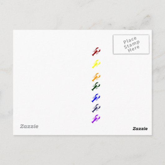 Rainbow Lobster Maine Briefkaart (Achterkant)