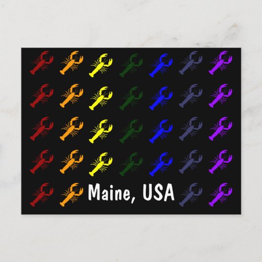 Rainbow Lobster Maine Briefkaart (Voorkant)