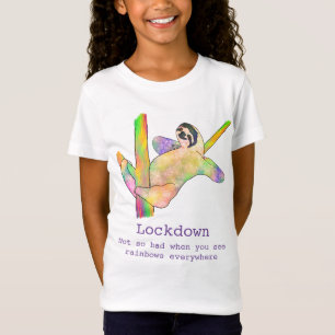 Rainbow Lockdown Slots Cute Colorful Animal Art T-shirt