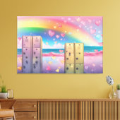 Rainbow Lockers AI-kunst  Canvas Afdruk (Insitu (Woonkamer))