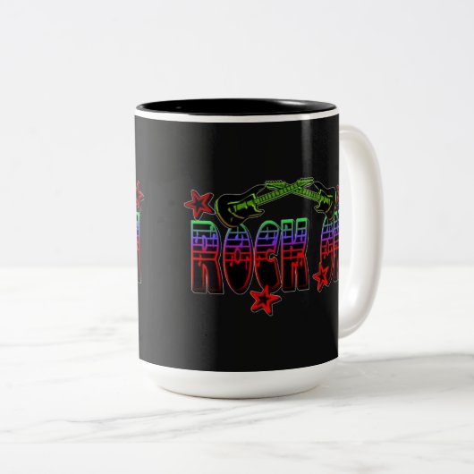 Rainbow Logo Rock on Guitars & Stars Mok (Voorkant rechts)