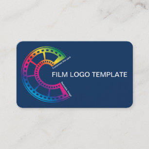 Rainbow Logo Simple Media Filmstrip Visitekaartje