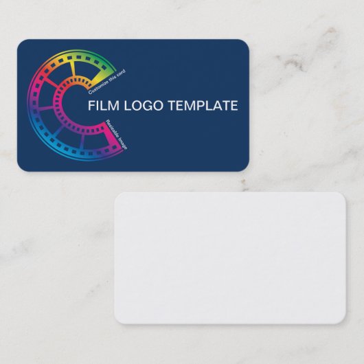 Rainbow Logo Simple Media Filmstrip Visitekaartje (Voorkant / Achterkant)