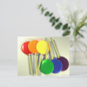 Rainbow Lollies Briefkaart (Staand voorkant)