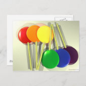 Rainbow Lollies Briefkaart (Voorkant / Achterkant)