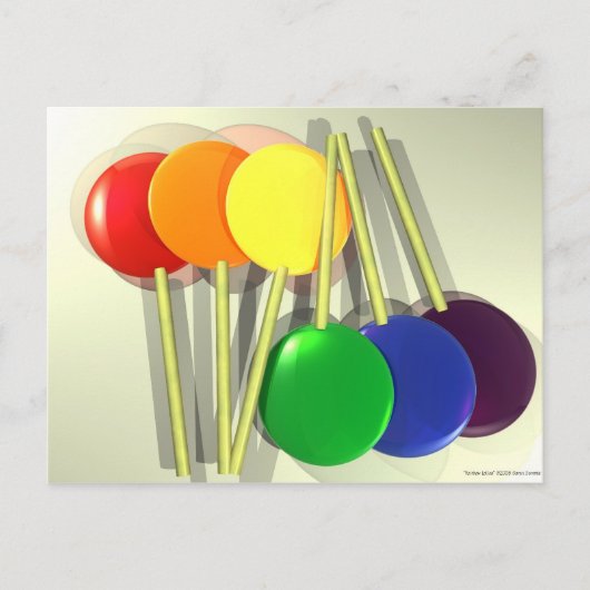 Rainbow Lollies Briefkaart (Voorkant)