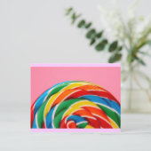 Rainbow Lollipop Close-up Briefkaart (Staand voorkant)