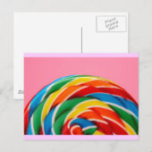 Rainbow Lollipop Close-up Briefkaart (Voorkant / Achterkant)