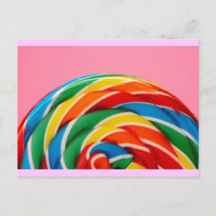Rainbow Lollipop Close-up Briefkaart