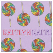 Rainbow Lollipop Lollipops - Aangepaste verbinding Stof (Close Up)