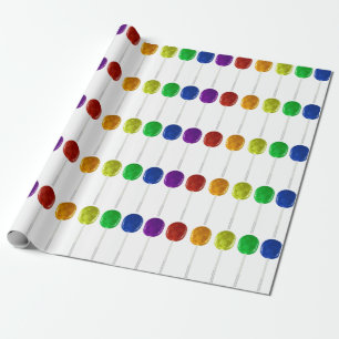 Rainbow Lollipop-opvulpapier Cadeaupapier