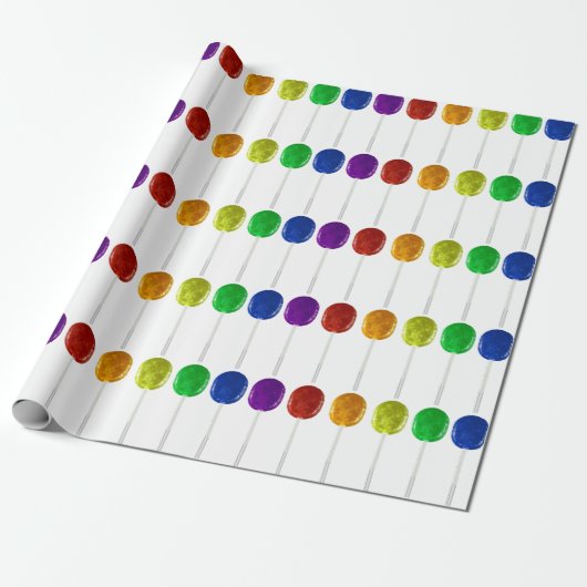 Rainbow Lollipop-opvulpapier Cadeaupapier (Uitgerold)