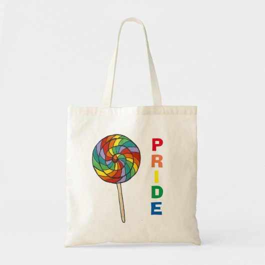 Rainbow Lollipop Pride Canvas tas (Voorkant)
