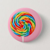 Rainbow Lollipop Ronde Button 5,7 Cm (Voorkant)
