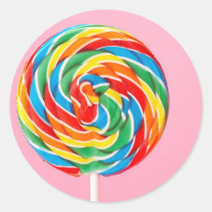 Rainbow Lollipop Ronde Sticker