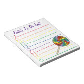 Rainbow Lollipop-Snoep, aangepast voor lijst Notitieblok (Schuin)